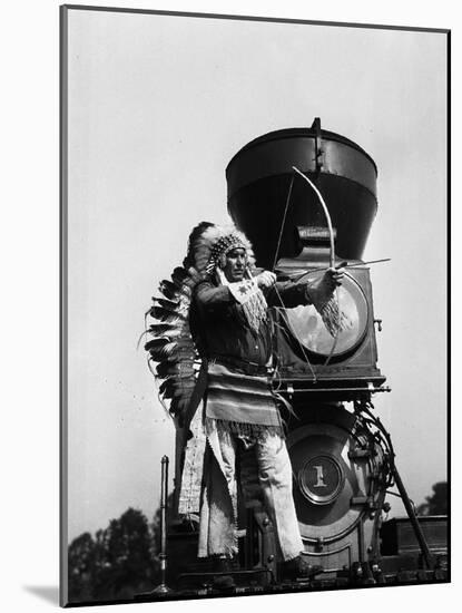 Chief Two Guns White Calf on the St. Paul and Pacific R.R. #1-null-Mounted Photographic Print