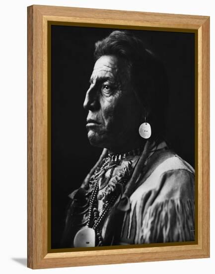 Chief Two Guns White Calf-null-Framed Premier Image Canvas