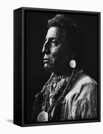 Chief Two Guns White Calf-null-Framed Premier Image Canvas