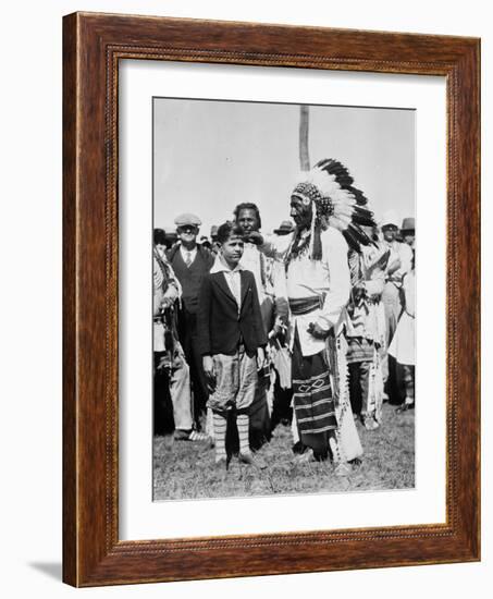 Chief Two Guns White Calf-null-Framed Photographic Print