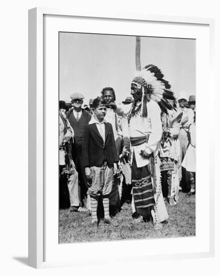 Chief Two Guns White Calf-null-Framed Photographic Print