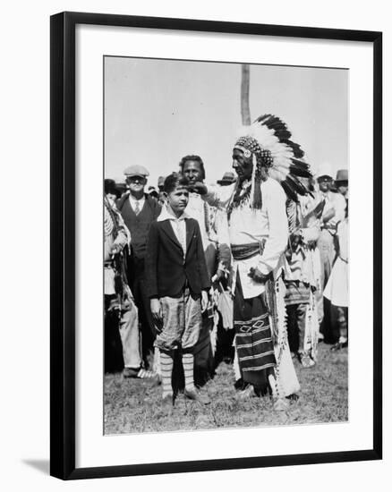 Chief Two Guns White Calf-null-Framed Photographic Print