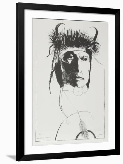 Chief Wets It - Assinnboine-Leonard Baskin-Framed Limited Edition