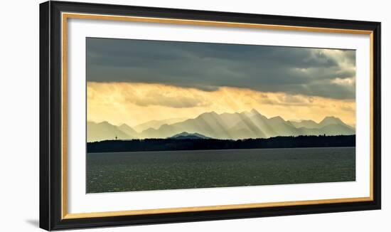 Chiemsee, Germany, Sunrays Through Clouds after Storm-Sheila Haddad-Framed Photographic Print