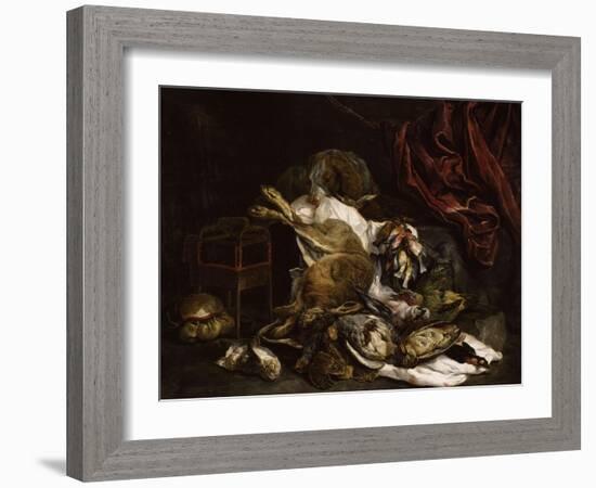 Chien auprès d'un étalage de gibier mort-Jan Fyt-Framed Giclee Print