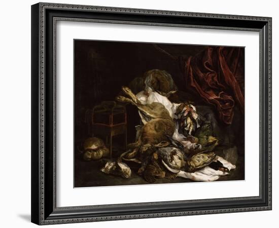 Chien auprès d'un étalage de gibier mort-Jan Fyt-Framed Giclee Print