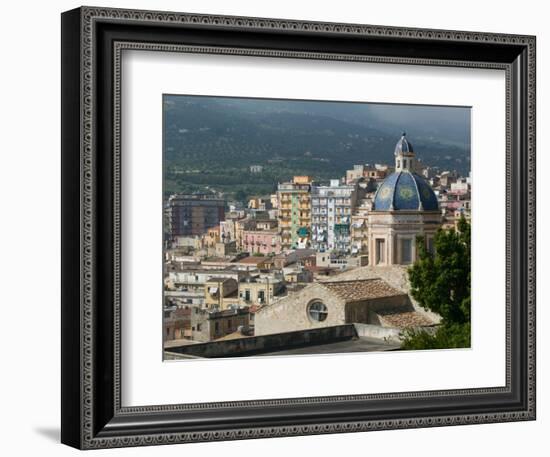 Chiesa dell'Annunziata Church and Town, Termini Imerese, Sicily, Italy-Walter Bibikow-Framed Photographic Print