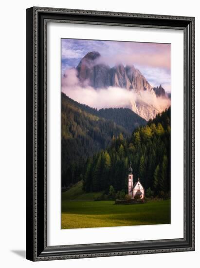 Chiesetta (Church) di San Giovanni, Dolomites, Italy-Karen Deakin-Framed Photographic Print