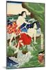 Chigogafuji Enishima, Woman Divers-Yoshitoshi Tsukioka-Mounted Giclee Print