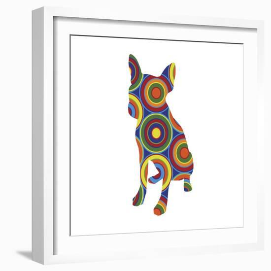 Chihuahua Abstract Circles-Ron Magnes-Framed Giclee Print