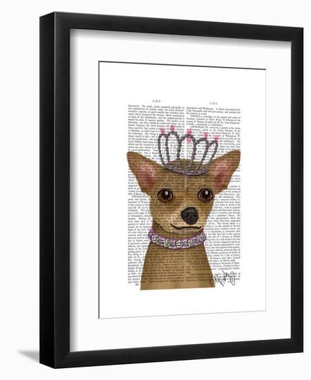 Chihuahua and Tiara-Fab Funky-Framed Art Print