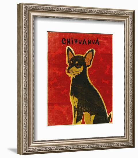 Chihuahua (black and tan)-John Golden-Framed Art Print