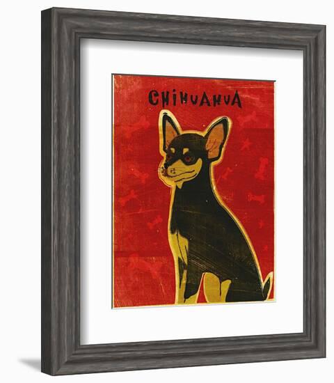 Chihuahua (black and tan)-John Golden-Framed Art Print