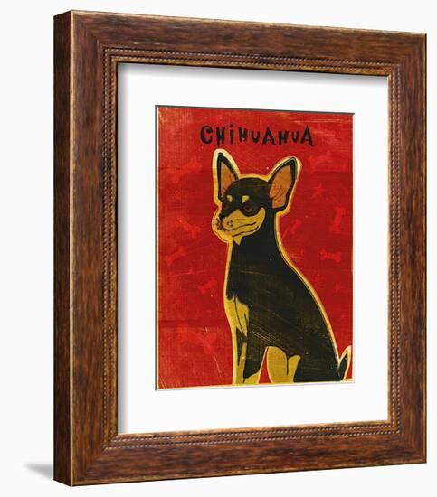 Chihuahua (black and tan)-John Golden-Framed Art Print