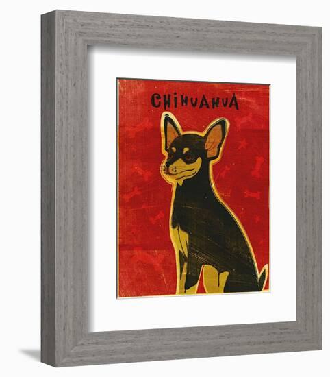 Chihuahua (black and tan)-John Golden-Framed Art Print