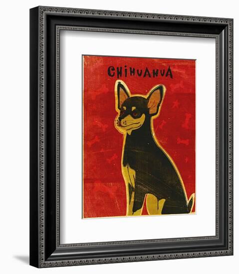 Chihuahua (black and tan)-John Golden-Framed Art Print