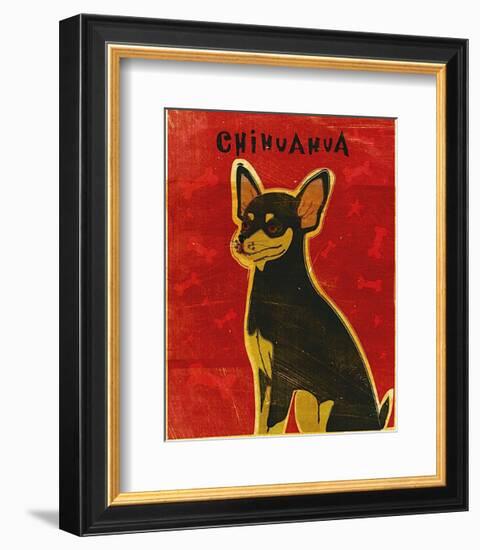 Chihuahua (black and tan)-John Golden-Framed Art Print