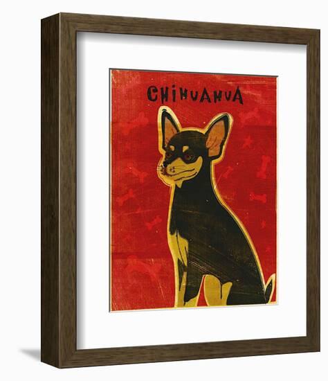 Chihuahua (black and tan)-John Golden-Framed Art Print