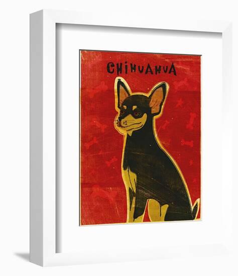 Chihuahua (black and tan)-John Golden-Framed Art Print