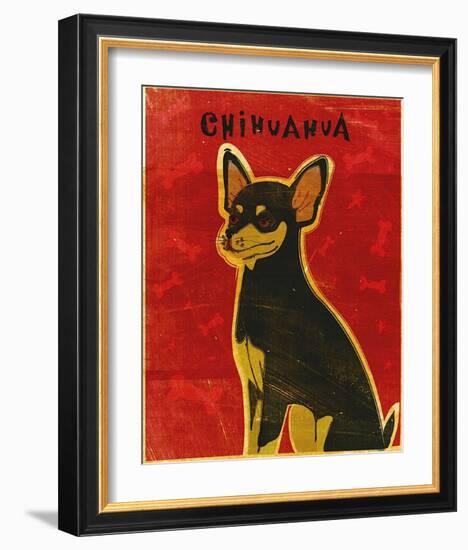 Chihuahua (black and tan)-John Golden-Framed Art Print