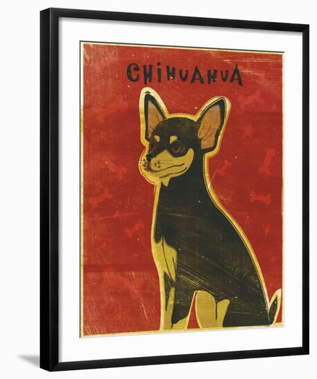 Chihuahua (black and tan)-John W^ Golden-Framed Art Print