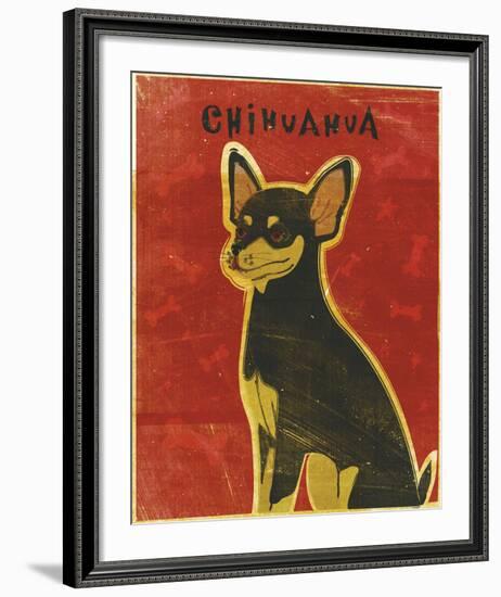 Chihuahua (black and tan)-John W^ Golden-Framed Art Print