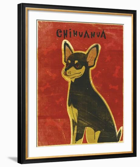 Chihuahua (black and tan)-John W^ Golden-Framed Art Print
