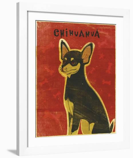 Chihuahua (black and tan)-John W^ Golden-Framed Art Print