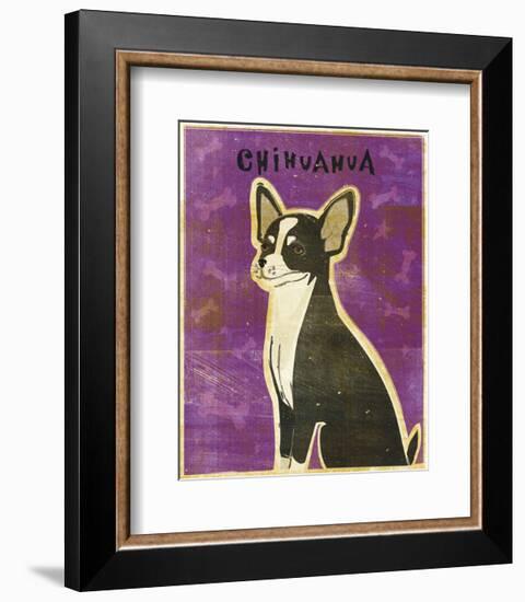 Chihuahua (black and white)-John W^ Golden-Framed Art Print