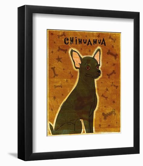 Chihuahua (black)-John W^ Golden-Framed Art Print