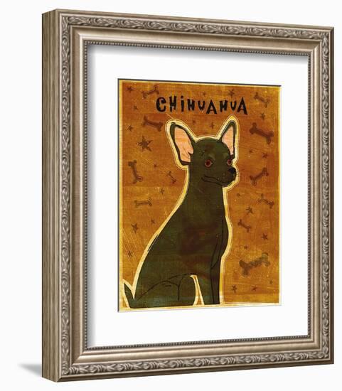 Chihuahua (black)-John W^ Golden-Framed Art Print