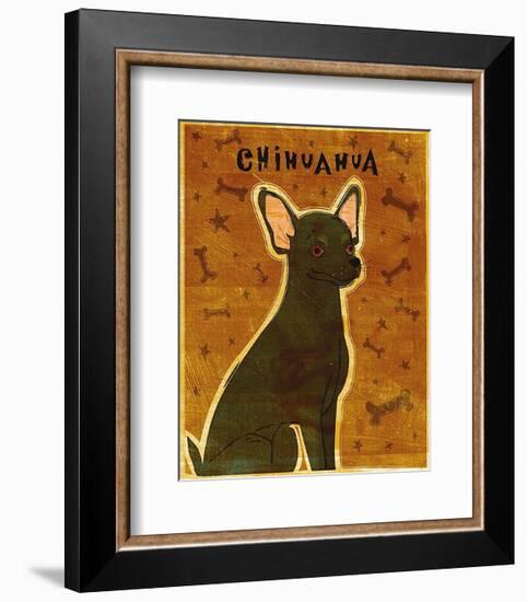 Chihuahua (black)-John W^ Golden-Framed Art Print