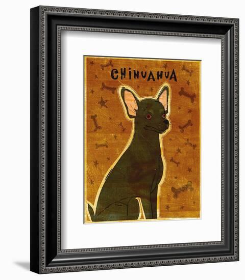 Chihuahua (black)-John W^ Golden-Framed Art Print