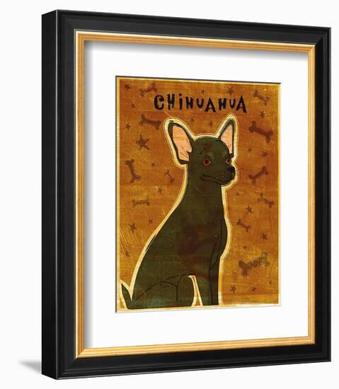 Chihuahua (black)-John W^ Golden-Framed Art Print