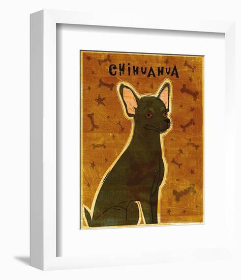 Chihuahua (black)-John W^ Golden-Framed Art Print