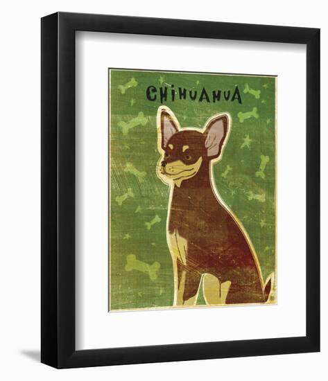 Chihuahua (chocolate and tan)-John W^ Golden-Framed Art Print