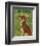 Chihuahua (chocolate and tan)-John W^ Golden-Framed Art Print