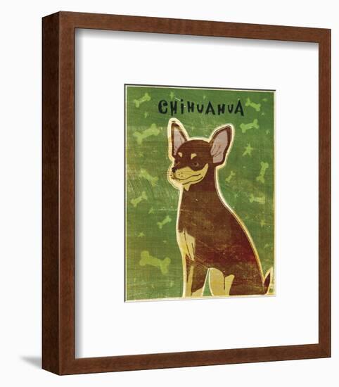 Chihuahua (chocolate and tan)-John W^ Golden-Framed Art Print