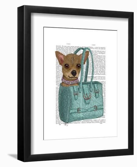 Chihuahua in Bag-Fab Funky-Framed Art Print