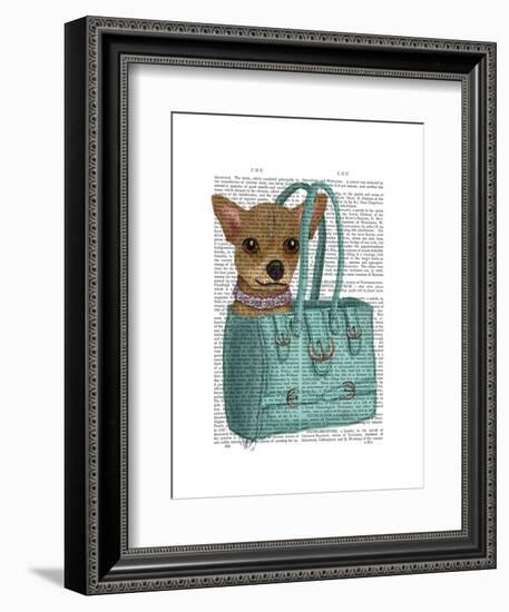 Chihuahua in Bag-Fab Funky-Framed Art Print