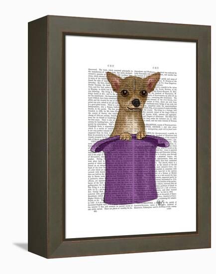 Chihuahua in Top Hat-Fab Funky-Framed Stretched Canvas