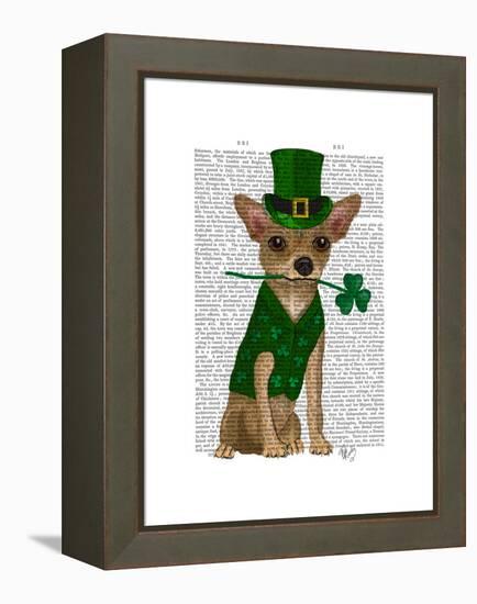 Chihuahua Leprechaun-Fab Funky-Framed Stretched Canvas