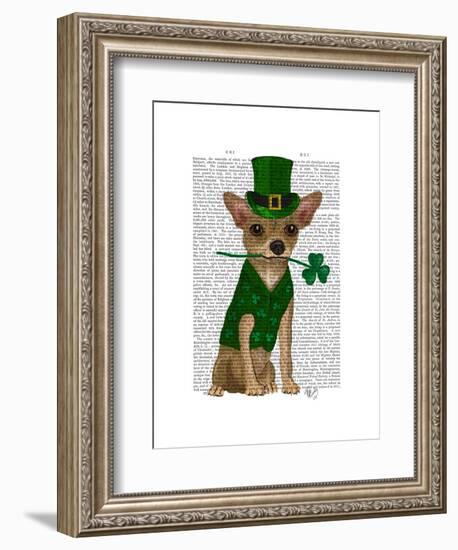 Chihuahua Leprechaun-Fab Funky-Framed Art Print