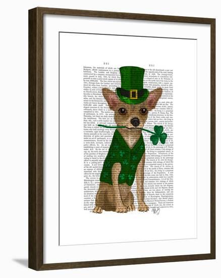 Chihuahua Leprechaun-Fab Funky-Framed Art Print