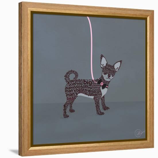 Chihuahua on Blue-Dominique Vari-Framed Stretched Canvas