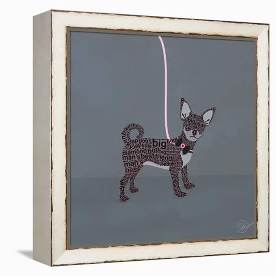 Chihuahua on Blue-Dominique Vari-Framed Stretched Canvas