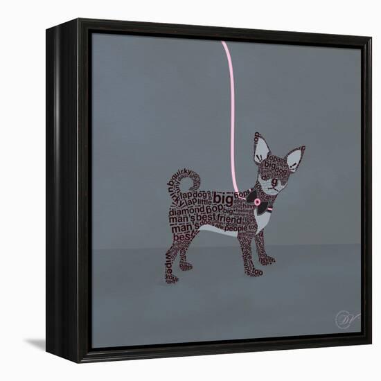 Chihuahua on Blue-Dominique Vari-Framed Stretched Canvas