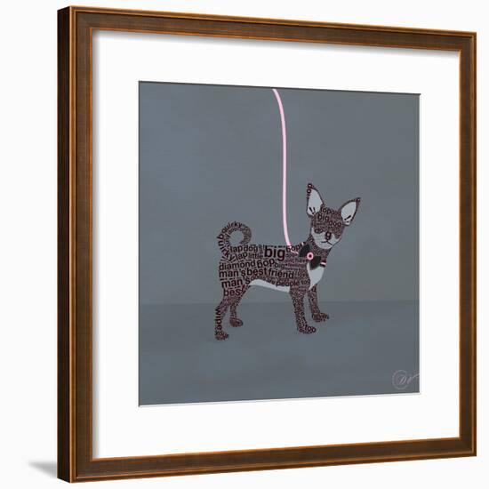 Chihuahua on Blue-Dominique Vari-Framed Art Print