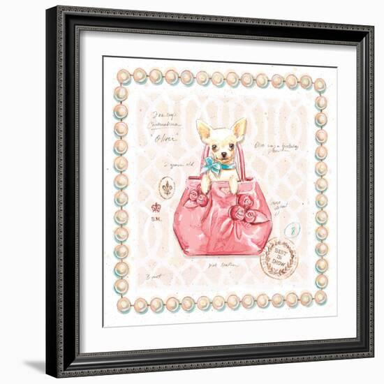 Chihuahua Puppy Purse-Chad Barrett-Framed Art Print