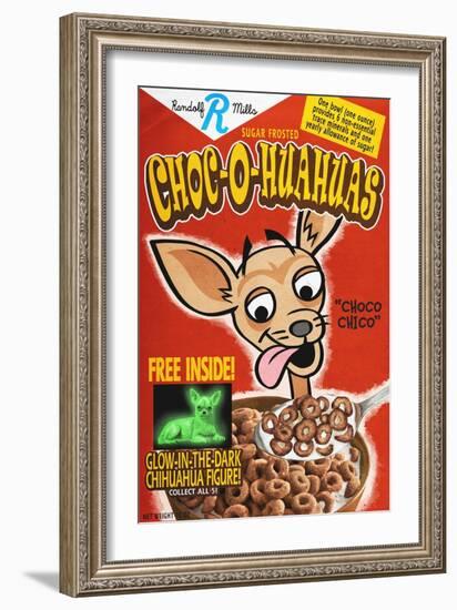 Chihuahua - Retro Cereal Ad-Lantern Press-Framed Premium Giclee Print